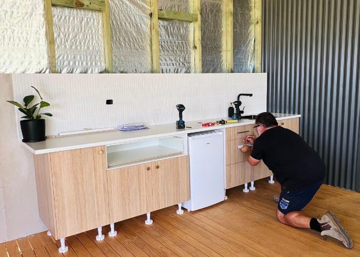 gas-pipeline deck kitchen built