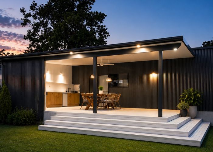 drain-cleaning white deck night